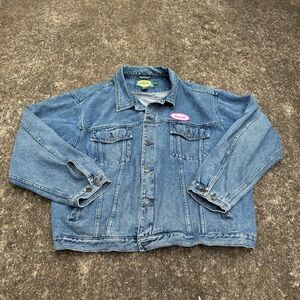 Denim Jacket patches all over Hello Kitty Patches